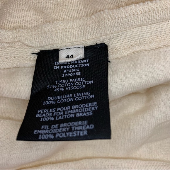 Isabel Marant Étoile Ecru Cotton Alea Embroidered Studded Mini Skirt, 44 - Picture 14 of 16